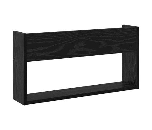 Žurnālu Statīvs Ar Plauktu 2 Pcs Melns Ozolkoks 60 X 12 X 30 Cm Vidaxl