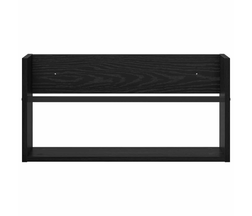 Žurnālu Statīvs Ar Plauktu 2 Pcs Melns Ozolkoks 60 X 12 X 30 Cm Vidaxl