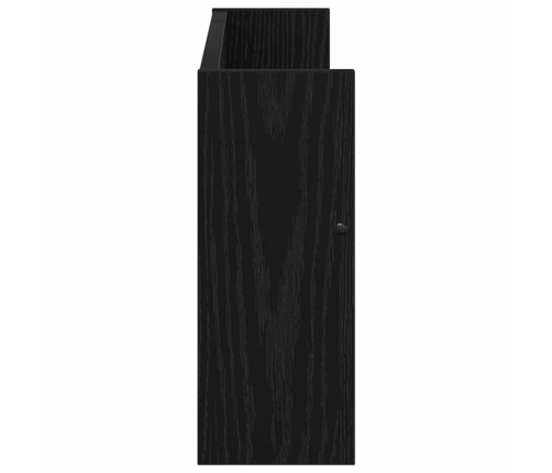 Žurnālu Statīvs Ar Plauktu 2 Pcs Melns Ozolkoks 60 X 12 X 30 Cm Vidaxl