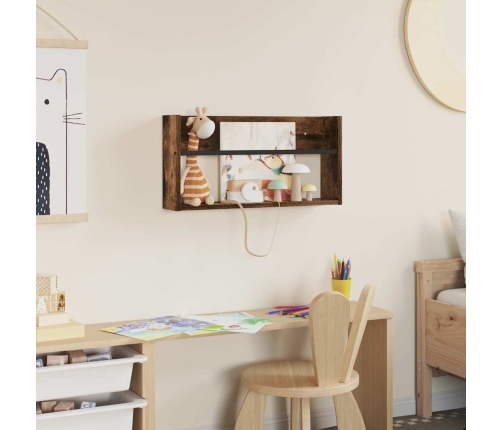 Žurnālu Statīvs Dūmaka Ozols 60 X 12 X 30 Cm Inženierijas Koks Vidaxl