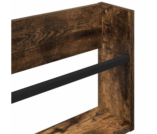 Žurnālu Statīvs Ar Plauktu 2 Pcs Dūmaka Ozols 60 X 12 X 30 Cm Vidaxl