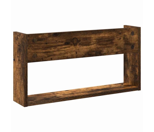 Žurnālu Statīvs Ar Plauktu 2 Pcs Dūmaka Ozols 60 X 12 X 30 Cm Vidaxl