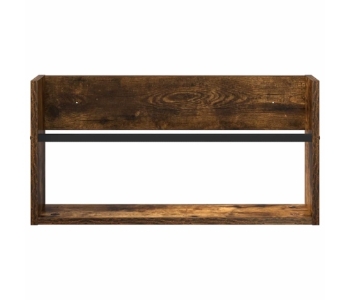 Žurnālu Statīvs Ar Plauktu 2 Pcs Dūmaka Ozols 60 X 12 X 30 Cm Vidaxl