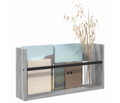 Žurnālu Statīvs Pelēks Sonoma 60 X 12 X 30 Cm Inženierijas Koks Vidaxl