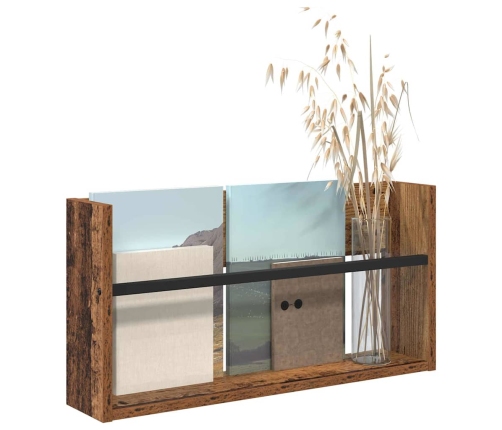 Žurnālu Statīvs Vecs Koks 60 X 12 X 30 Cm Inženierijas Koks Vidaxl