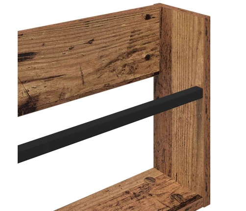 Žurnālu Statīvs Ar Plauktu 2 Pcs Vecs Koks 60 X 12 X 30 Cm Vidaxl