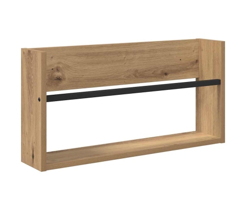 Žurnālu Statīvs Ar Plauktu Artisānā Ozols 60 X 12 X 30 Cm Vidaxl