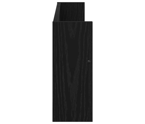 Žurnālu Statīvs Ar Plauktu Melns Ozolkoks 80 X 12 X 30 Cm Vidaxl