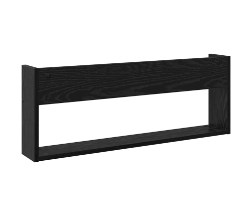 Žurnālu Statīvs Ar Plauktu 2 Pcs Melns Ozolkoks 80 X 12 X 30 Cm Vidaxl