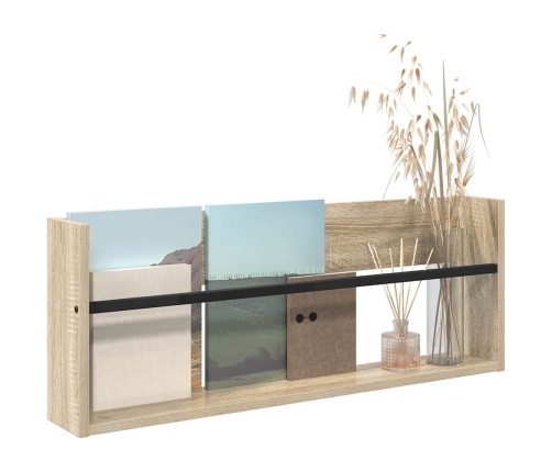 Žurnālu Statīvs Sonoma Ozols 80 X 12 X 30 Cm Inženierijas Koks Vidaxl