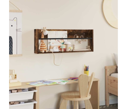 Žurnālu Statīvs Dūmaka Ozols 80 X 12 X 30 Cm Inženierijas Koks Vidaxl