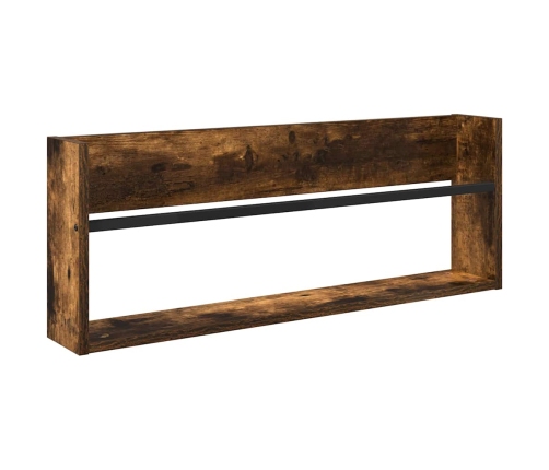 Žurnālu Statīvs Ar Plauktu 2 Pcs Dūmaka Ozols 80 X 12 X 30 Cm Vidaxl