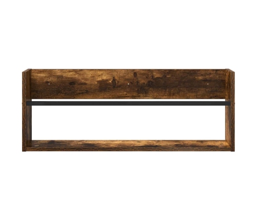 Žurnālu Statīvs Ar Plauktu 2 Pcs Dūmaka Ozols 80 X 12 X 30 Cm Vidaxl