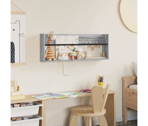 Žurnālu Statīvs Pelēks Sonoma 80 X 12 X 30 Cm Inženierijas Koks Vidaxl