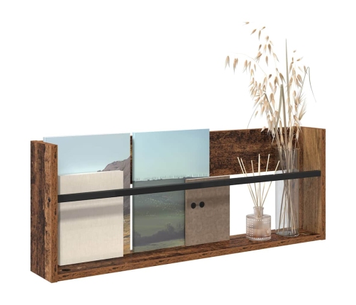 Žurnālu Statīvs Vecs Koks 80 X 12 X 30 Cm Inženierijas Koks Vidaxl