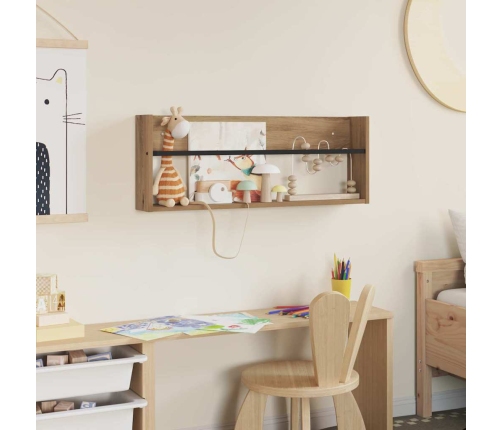 Žurnālu Statīvs Ar Plauktu Artisānā Ozols 80 X 12 X 30 Cm Vidaxl