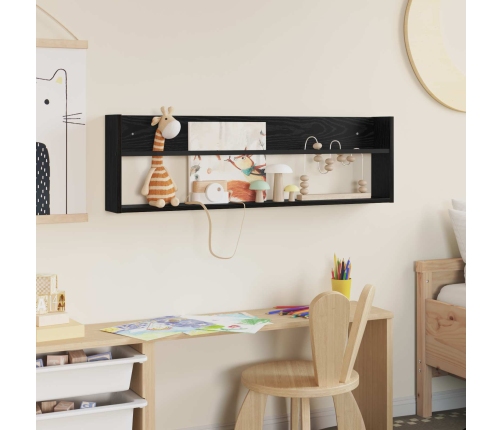 Žurnālu Statīvs Ar Plauktu Melns Ozolkoks 100 X 12 X 30 Cm Vidaxl