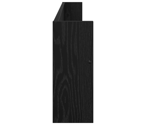 Žurnālu Statīvs Ar Plauktu Melns Ozolkoks 100 X 12 X 30 Cm Vidaxl