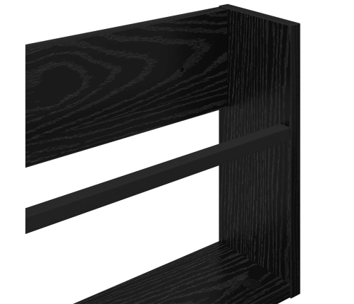 Žurnālu Statīvs 2 Pcs Melns Ozolkoks 100 X 12 X 30 Cm Vidaxl