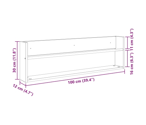 Žurnālu Statīvs Ar Plauktu 2 Pcs Sonoma Ozols 100 X 12 X 30 Cm Vidaxl