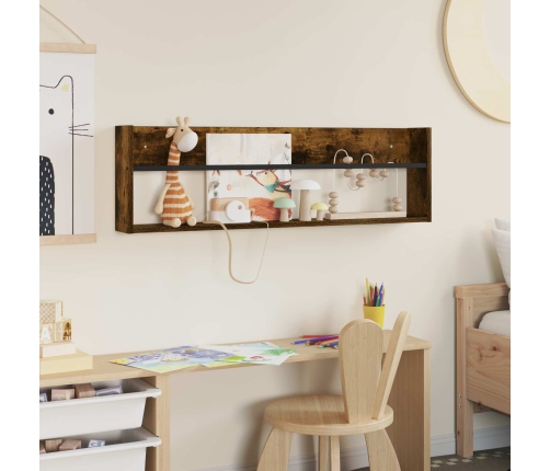 Žurnālu Statīvs Dūmaka Ozols 100 X 12 X 30 Cm Inženierijas Koks Vidaxl