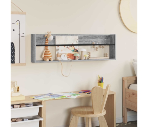 Žurnālu Statīvs Ar Plauktu Pelēks Sonoma 100 X 12 X 30 Cm Vidaxl