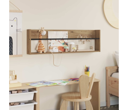 Žurnālu Statīvs Ar Plauktu Artisānā Ozols 100 X 12 X 30 Cm Vidaxl