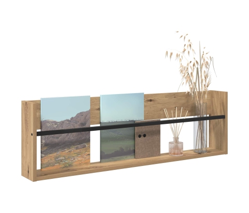 Žurnālu Statīvs Ar Plauktu Artisānā Ozols 100 X 12 X 30 Cm Vidaxl