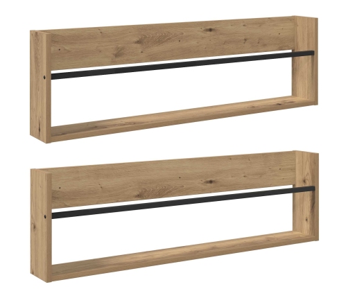 Žurnālu Statīvs 2 Pcs Artisānā Ozols 100 X 12 X 30 Cm Vidaxl