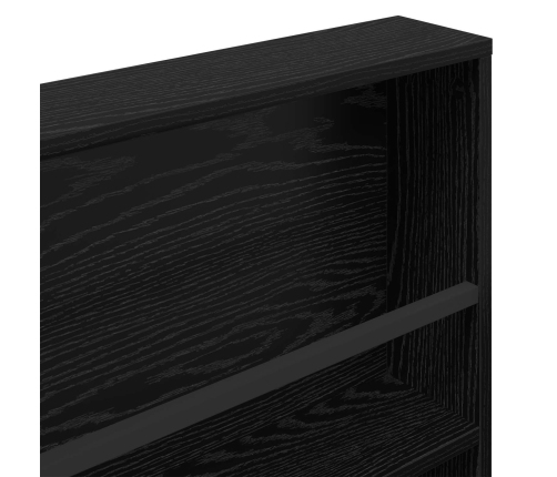 Žurnālu Statīvs Ar Plauktu Melns Ozolkoks 60 X 12 X 70 Cm Vidaxl