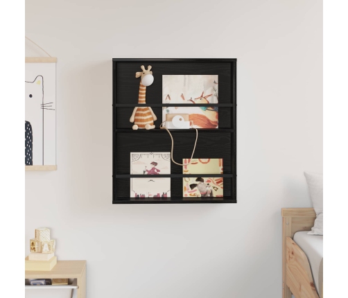 Žurnālu Statīvs Ar Plauktu Melns Ozolkoks 60 X 12 X 70 Cm Vidaxl