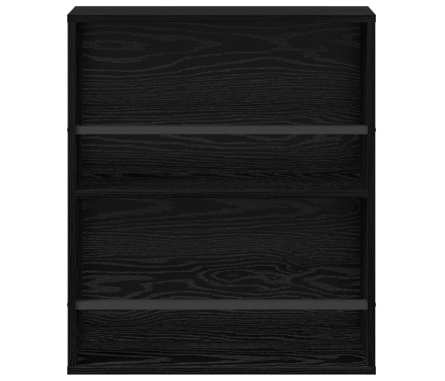 Žurnālu Statīvs Ar Plauktu Melns Ozolkoks 60 X 12 X 70 Cm Vidaxl