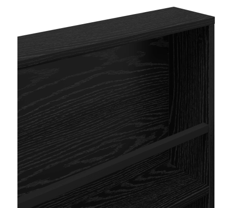 Žurnālu Statīvs Ar Plauktu 2 Pcs Melns Ozolkoks 60 X 12 X 70 Cm Vidaxl