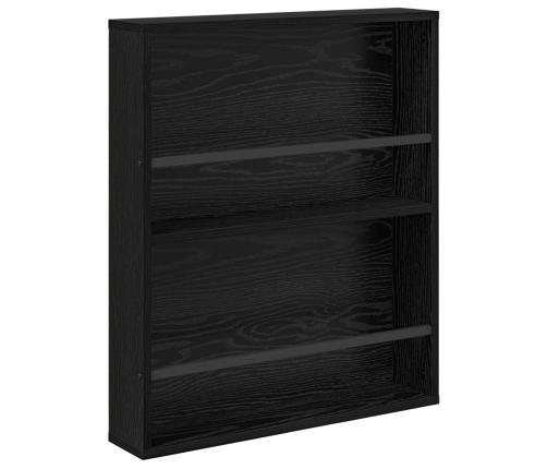 Žurnālu Statīvs Ar Plauktu 2 Pcs Melns Ozolkoks 60 X 12 X 70 Cm Vidaxl