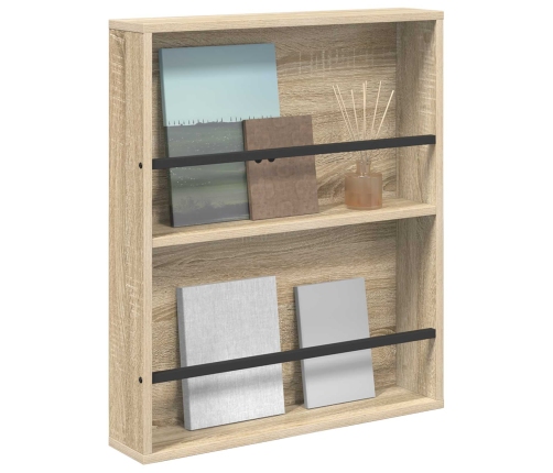 Žurnālu Statīvs Sonoma Ozols 60 X 12 X 70 Cm Inženierijas Koks Vidaxl