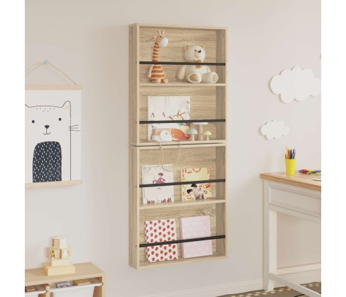 Žurnālu Statīvs Ar Plauktu 2 Pcs Sonoma Ozols 60 X 12 X 70 Cm Vidaxl