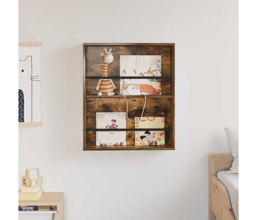 Žurnālu Statīvs Dūmaka Ozols 60 X 12 X 70 Cm Inženierijas Koks Vidaxl