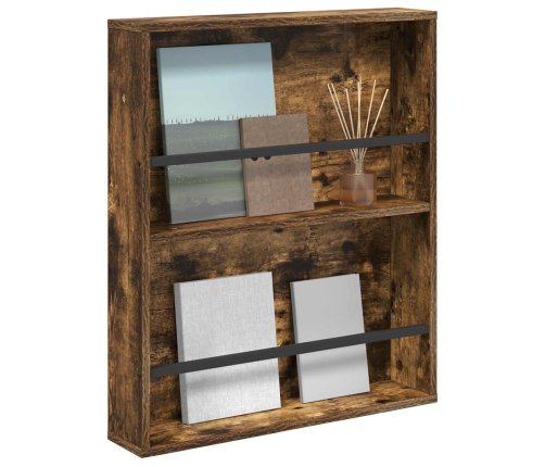 Žurnālu Statīvs Dūmaka Ozols 60 X 12 X 70 Cm Inženierijas Koks Vidaxl