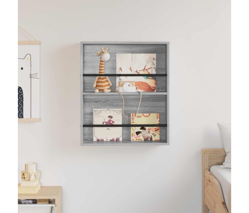 Žurnālu Statīvs Pelēks Sonoma 60 X 12 X 70 Cm Inženierijas Koks Vidaxl