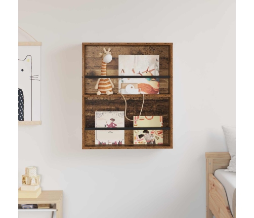 Žurnālu Statīvs Vecs Koks 60 X 12 X 70 Cm Inženierijas Koks Vidaxl