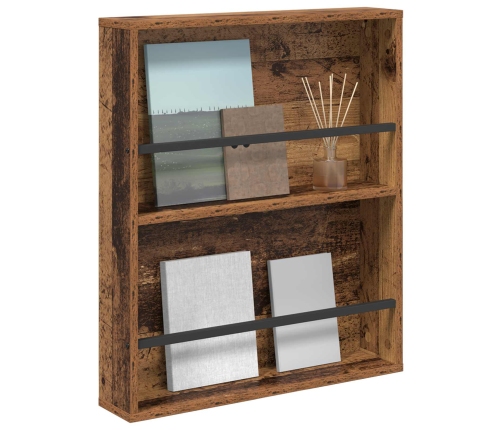 Žurnālu Statīvs Vecs Koks 60 X 12 X 70 Cm Inženierijas Koks Vidaxl