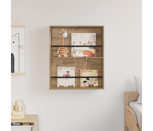 Žurnālu Statīvs Ar Plauktu Artisānā Ozols 60 X 12 X 70 Cm Vidaxl