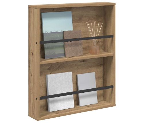 Žurnālu Statīvs Ar Plauktu Artisānā Ozols 60 X 12 X 70 Cm Vidaxl