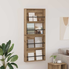 Žurnālu Statīvs Ar Plauktu 2 Pcs Artisānā Ozols 60 X 12 X 70 Cm Vidaxl Žurnālu Statīvs Ar Plauktu 2 Pcs Artisānā Ozols 60 X 12 X 70 Cm Vidaxl