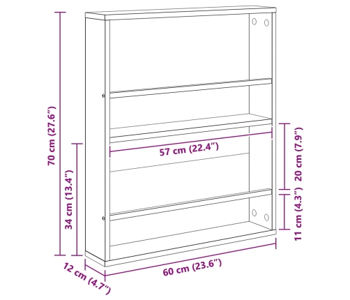 Žurnālu Statīvs Ar Plauktu 2 Pcs Artisānā Ozols 60 X 12 X 70 Cm Vidaxl