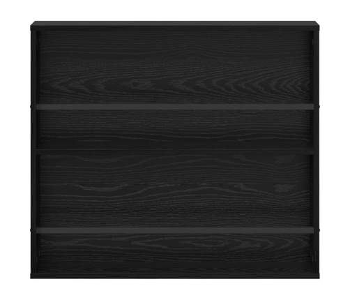 Žurnālu Statīvs Ar Plauktu Melns Ozolkoks 80 X 12 X 70 Cm Vidaxl