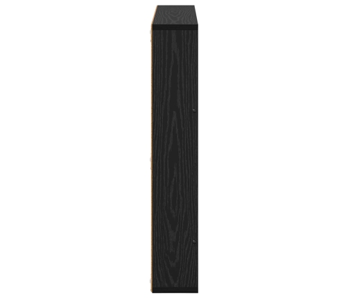 Žurnālu Statīvs Ar Plauktu Melns Ozolkoks 80 X 12 X 70 Cm Vidaxl