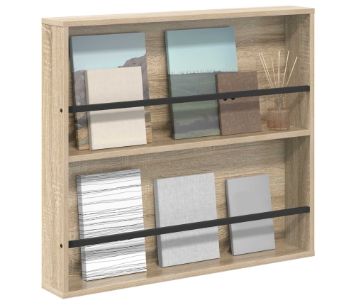 Žurnālu Statīvs Sonoma Ozols 80 X 12 X 70 Cm Inženierijas Koks Vidaxl