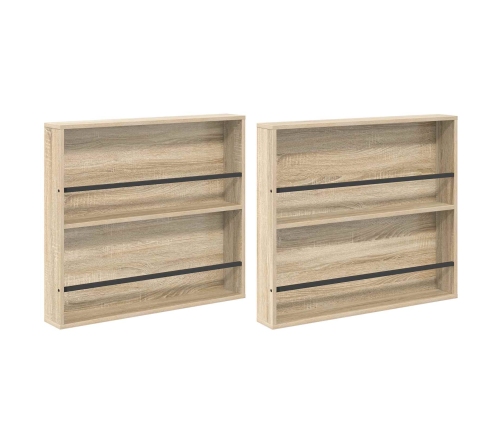 Žurnālu Statīvs Ar Plauktu 2 Pcs Sonoma Ozols 80 X 12 X 70 Cm Vidaxl