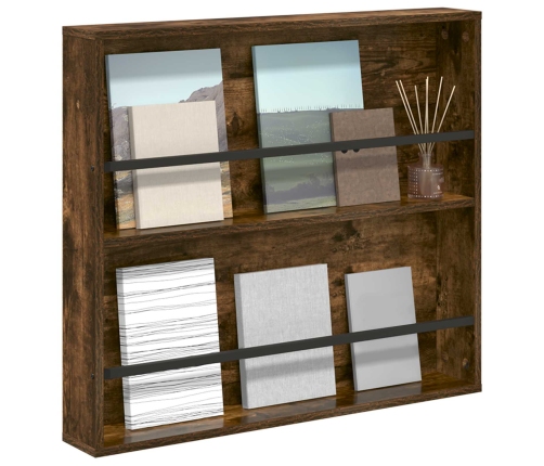 Žurnālu Statīvs Dūmaka Ozols 80 X 12 X 70 Cm Inženierijas Koks Vidaxl